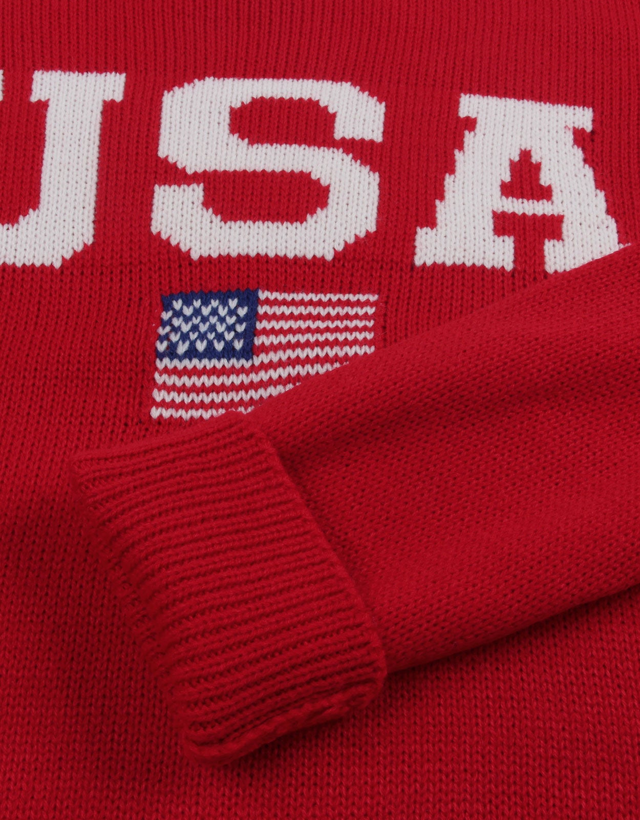 USA Flag Loose Long Sleeve Crewneck Sweater