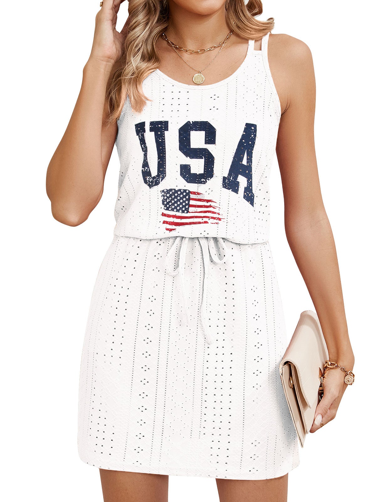 USA Flag Printed Women's Swimsuit Cover-up
