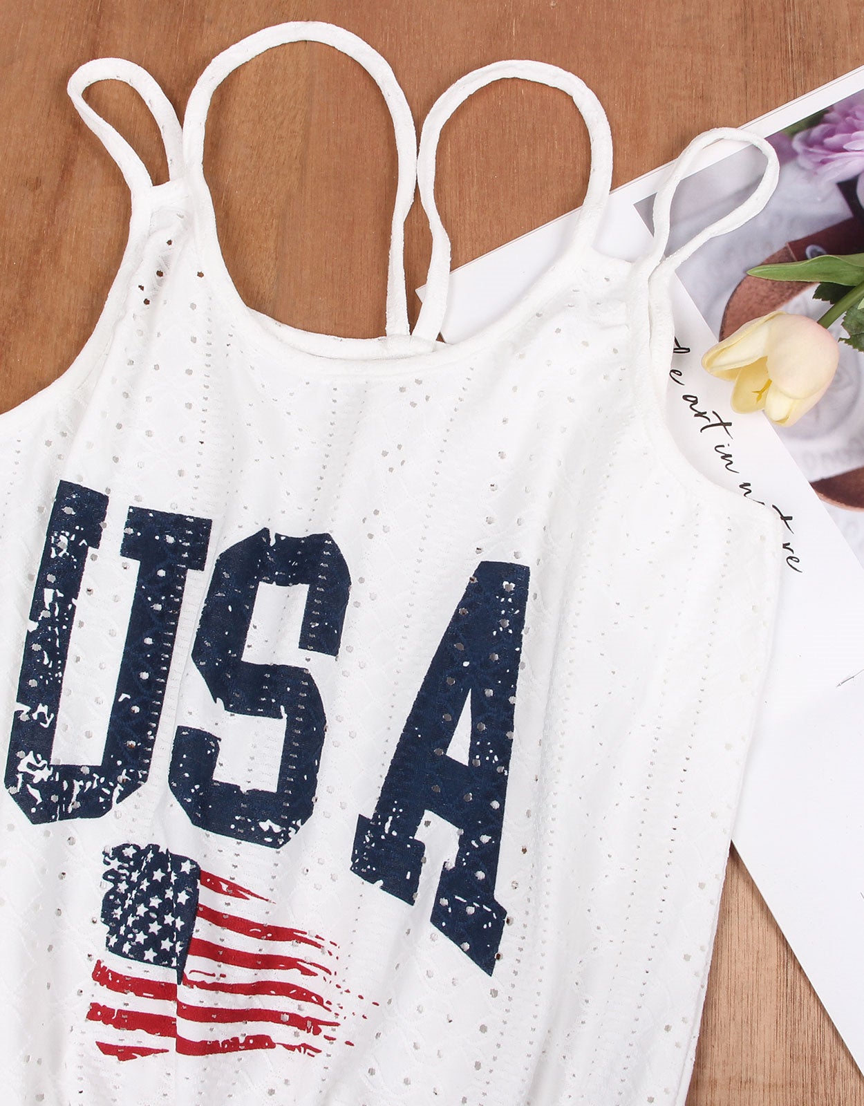 USA Flag Printed Women's Swimsuit Cover-up
