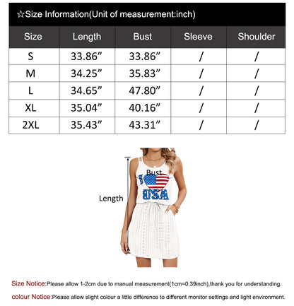 USA Love  Flag Printed Women's Swimsuit Cover-up