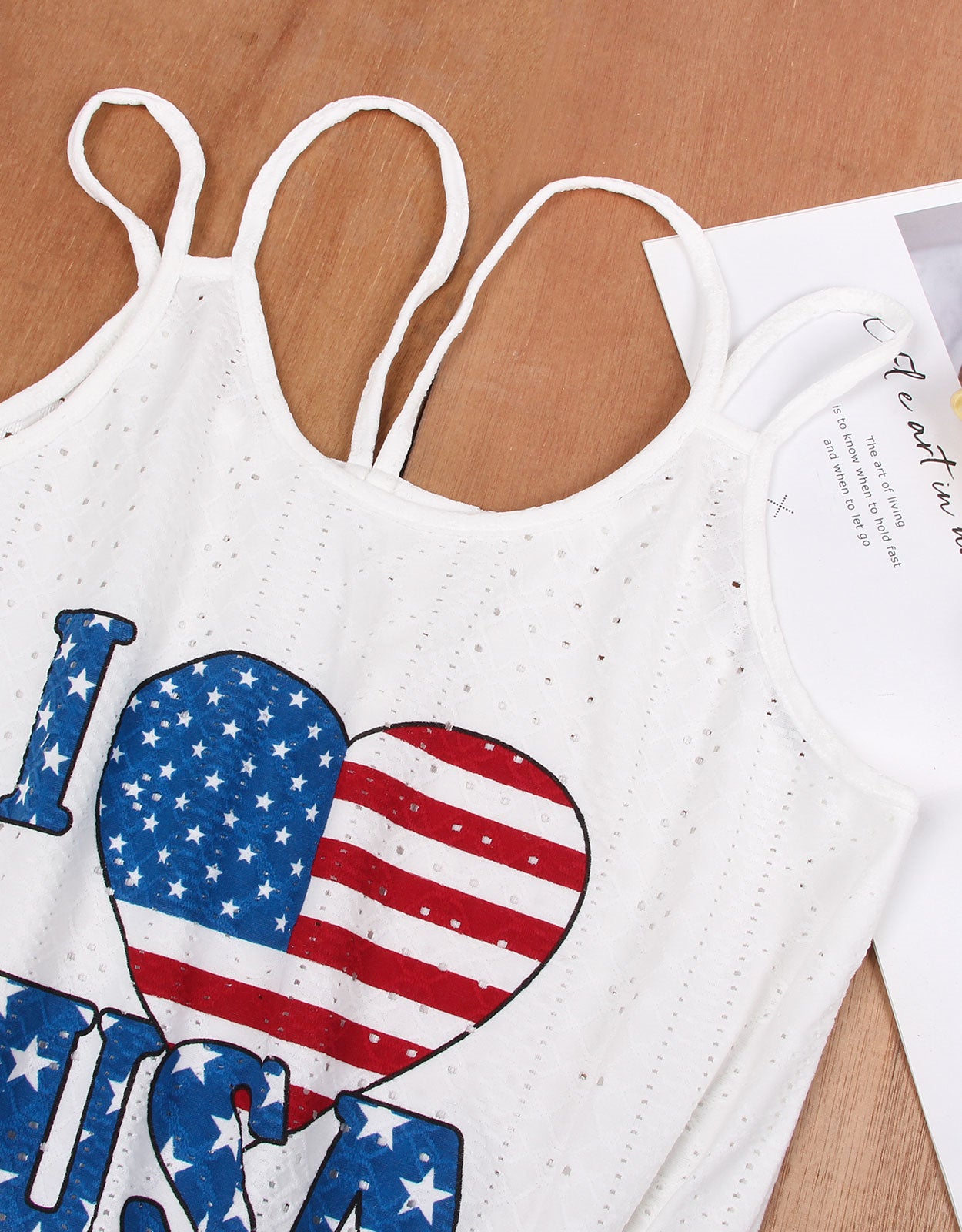 USA Love  Flag Printed Women's Swimsuit Cover-up