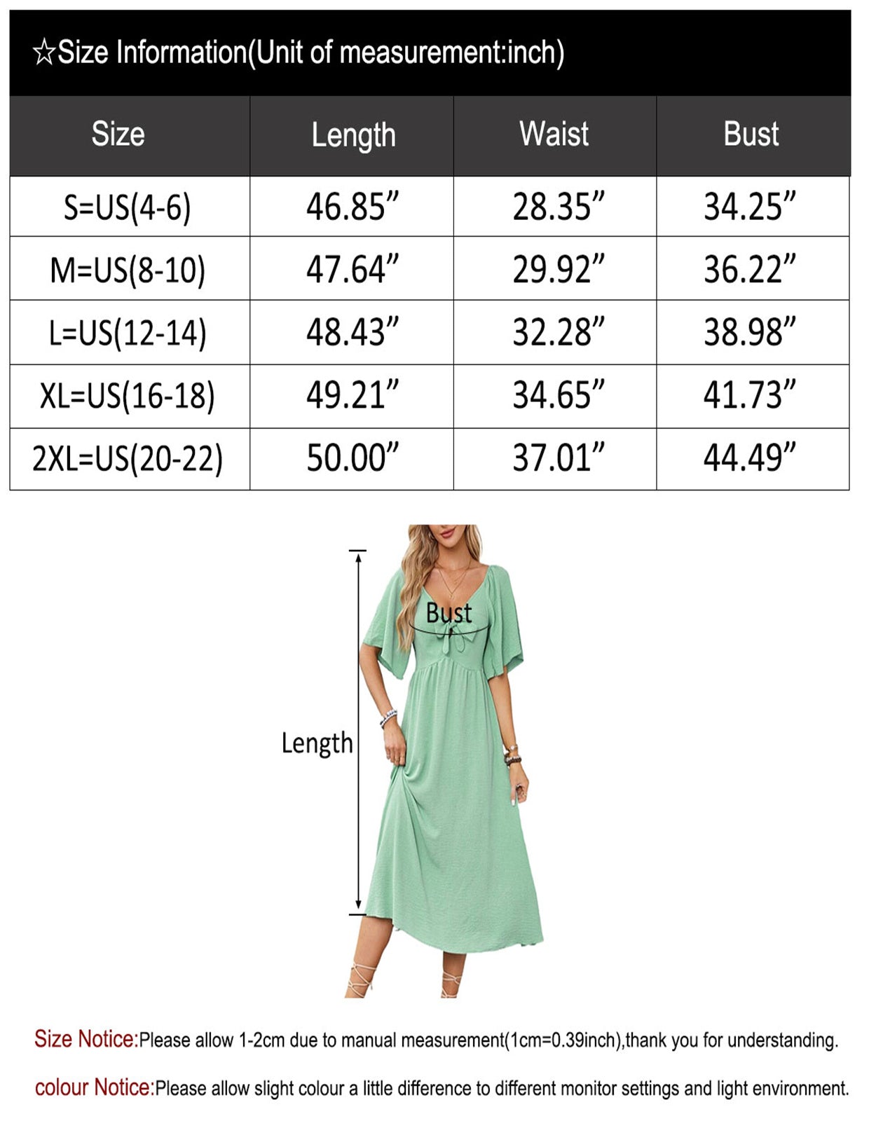 V Neck Ruffle Sleeve Elegant Bow Tie Long Dress