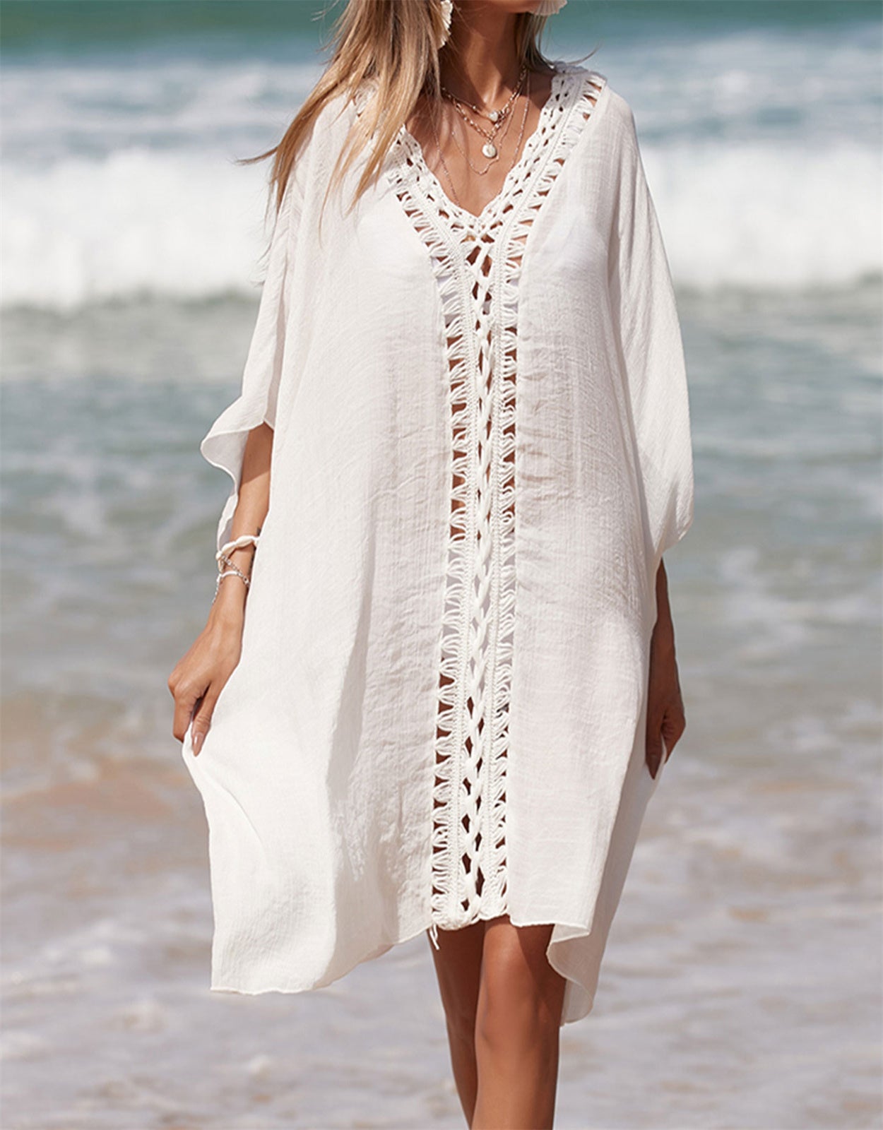Women's loose sun-proof sexy beach cover-up