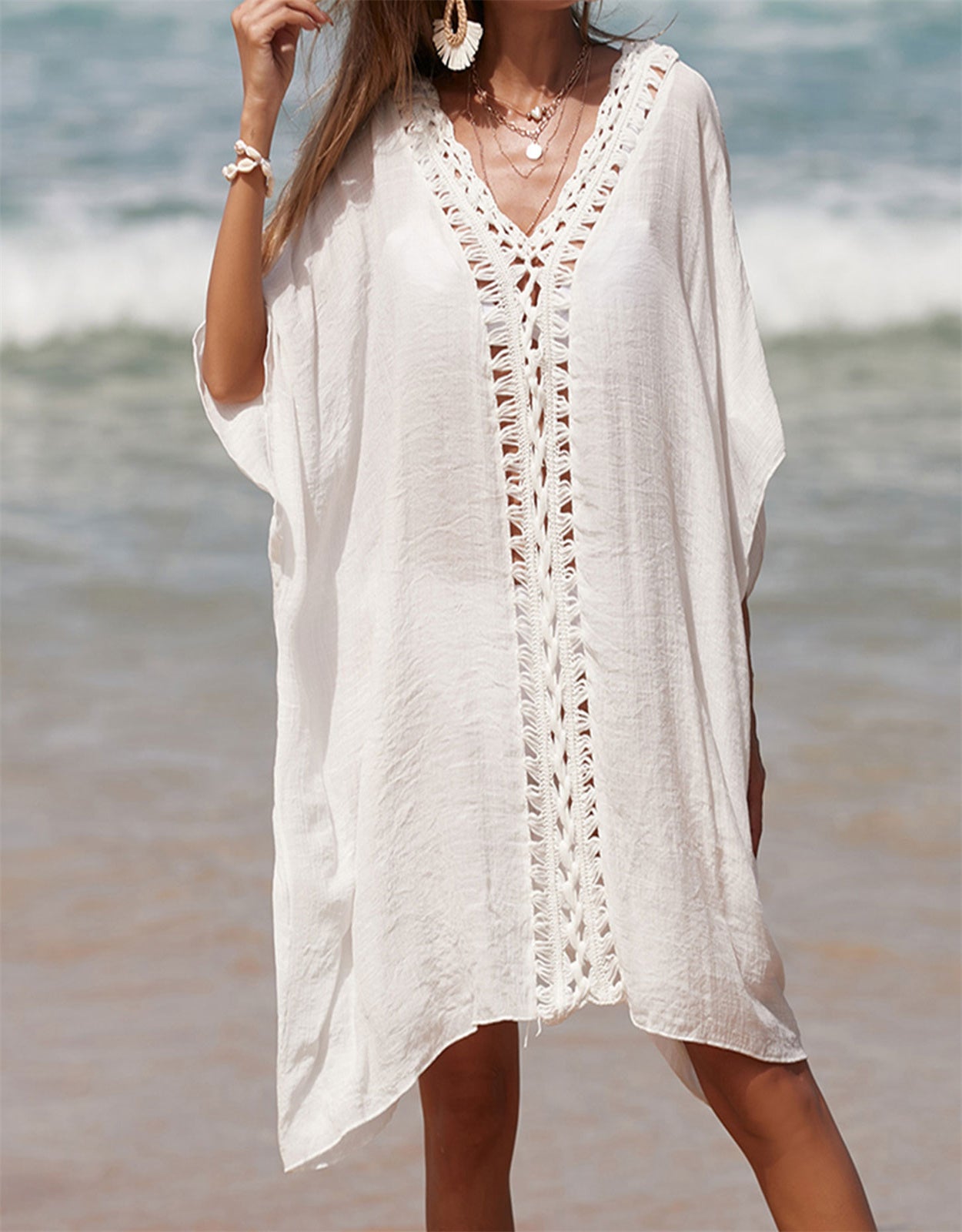 Women's loose sun-proof sexy beach cover-up
