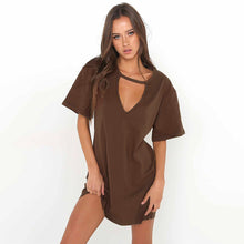 Load image into Gallery viewer, Jersey Short-Sleeve T-Shirt Dress
