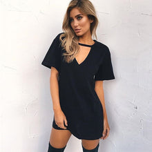 Load image into Gallery viewer, Jersey Short-Sleeve T-Shirt Dress
