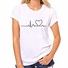 Load image into Gallery viewer, Heart EKG Heartbeat Pulseline Cardiology T-Shirt
