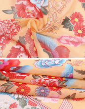 Load image into Gallery viewer, Long Rayon Floral Print Kimono Coverup
