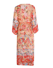 Load image into Gallery viewer, Long Rayon Floral Print Kimono Coverup
