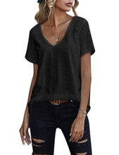 Load image into Gallery viewer, Mckayla Jersey V-Neck Short Sleeve Top
