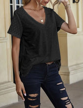 Load image into Gallery viewer, Mckayla Jersey V-Neck Short Sleeve Top

