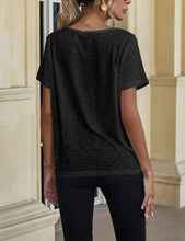Load image into Gallery viewer, Mckayla Jersey V-Neck Short Sleeve Top
