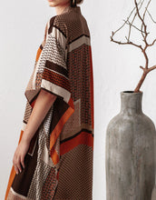 Load image into Gallery viewer, Loose Fit Long Geometric Print Kaftan Dresses
