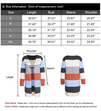 Load image into Gallery viewer, Open Multicolor Colorblock Knit Striped Cardigan Final Sale
