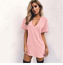 Load image into Gallery viewer, Jersey Short-Sleeve T-Shirt Dress
