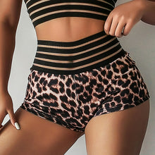Load image into Gallery viewer, High Waist Scrunch Butt Leopard Workout Shorts
