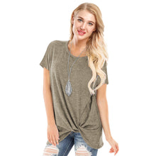 Load image into Gallery viewer, Casual Shirts Twist Knot Tunics Tops
