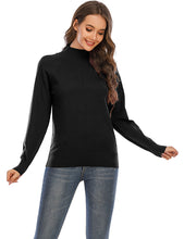 Load image into Gallery viewer, Simple Black Mock Neck Sweatershirt
