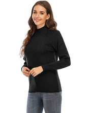 Load image into Gallery viewer, Simple Black Mock Neck Sweatershirt
