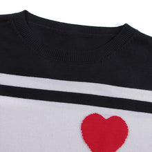 Load image into Gallery viewer, Slim Heart Graphic Knitted Sweaters Black Color
