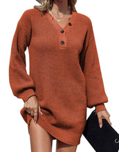 Load image into Gallery viewer, Solid Color Casual Sweater Dress
