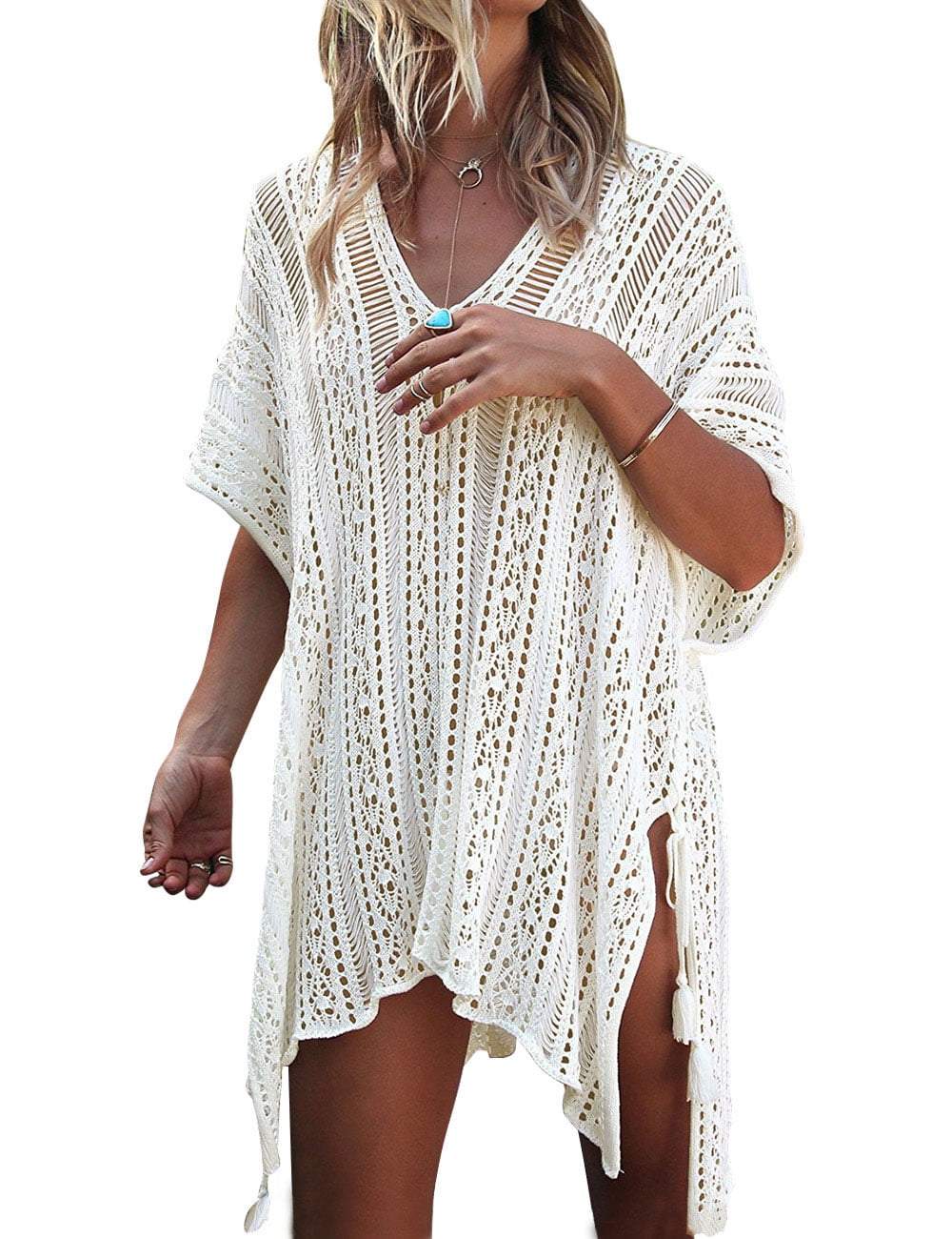 Crochet Sleeveless Bikini Beachwear Dresses