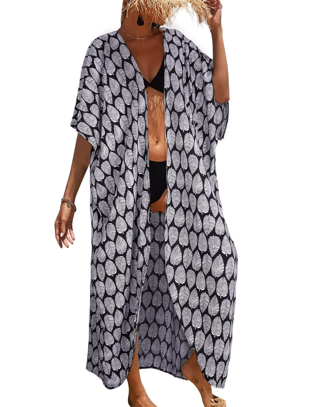 Long Kimono Cardigans with Beautiful Print