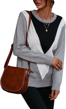 Load image into Gallery viewer, Stitching Color V -shaped Pattern Pullover，So Cute！
