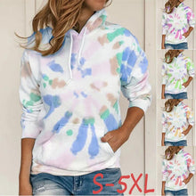 Load image into Gallery viewer, Tie Dye Print Hoodie Loose Casual Sweatshirt
