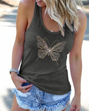 Load image into Gallery viewer, Basic Butterfly Print Tank Top
