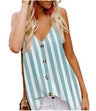 Load image into Gallery viewer, Casual Sleeveless Striped BlousesTank Tops
