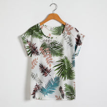 Load image into Gallery viewer, Basic Pleated Chiffon Floral Printed Blouse Tshirt
