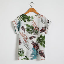 Load image into Gallery viewer, Basic Pleated Chiffon Floral Printed Blouse Tshirt
