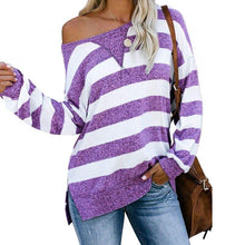 Load image into Gallery viewer, Striped Loose Fitted Cosy Tops
