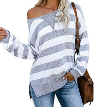 Load image into Gallery viewer, Striped Loose Fitted Cosy Tops
