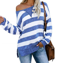 Load image into Gallery viewer, Striped Loose Fitted Cosy Tops
