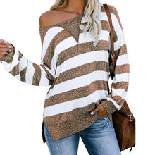 Load image into Gallery viewer, Striped Loose Fitted Cosy Tops
