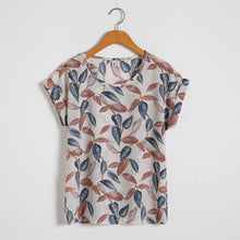 Load image into Gallery viewer, Basic Pleated Chiffon Floral Printed Blouse Tshirt
