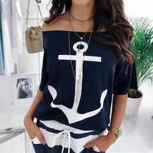 Load image into Gallery viewer, Cute Anchor Printed Blouse Tops
