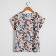 Load image into Gallery viewer, Basic Pleated Chiffon Floral Printed Blouse Tshirt
