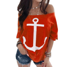 Load image into Gallery viewer, Cute Anchor Printed Blouse Tops
